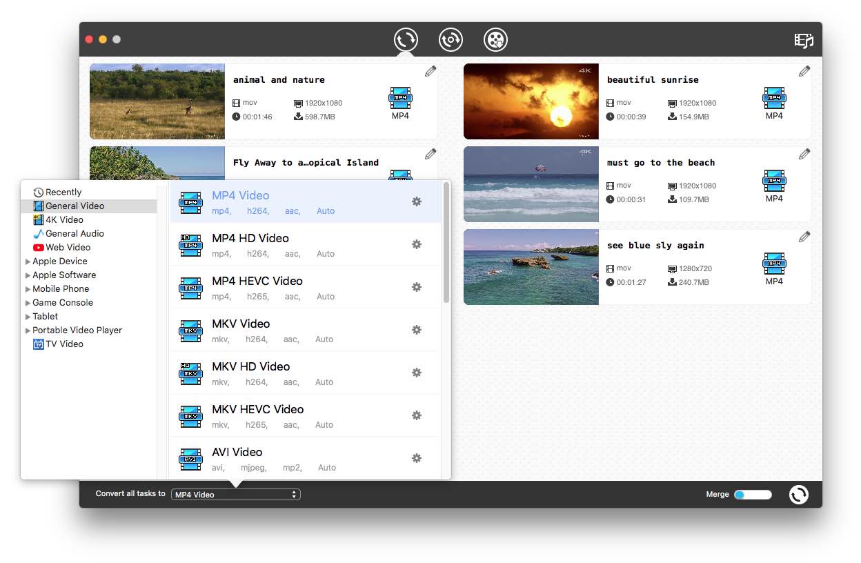 Convert QT MOV to MP4 with cisdem