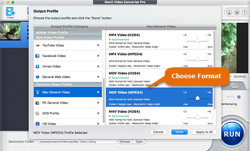 convert MPG to MOV