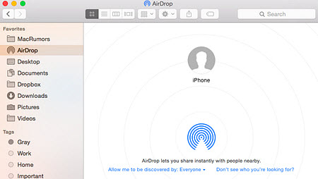 Enable Airdrop