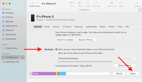 how to backup iPhone to Mac without cable over wifi